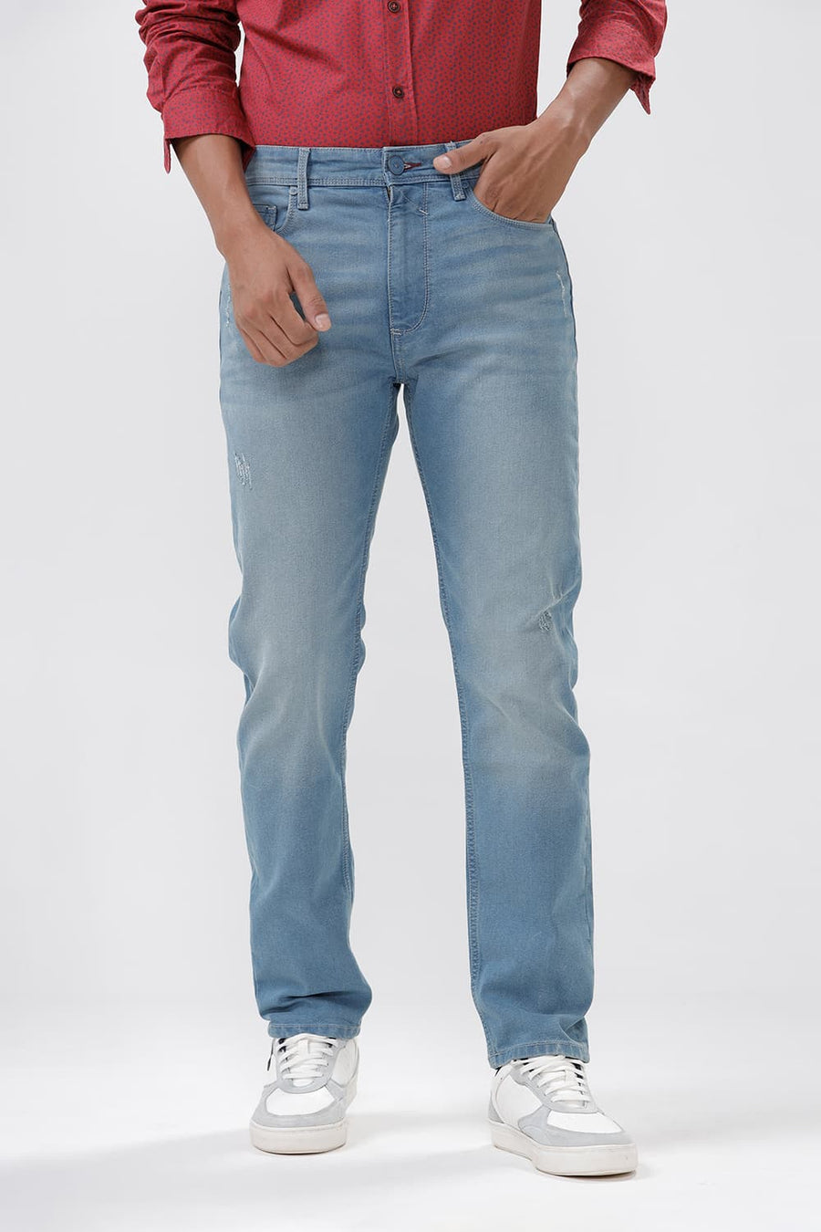 BASICS DRIFT FIT BLUE HEAVEN COTTON POLYESTER STRETCH JEANS