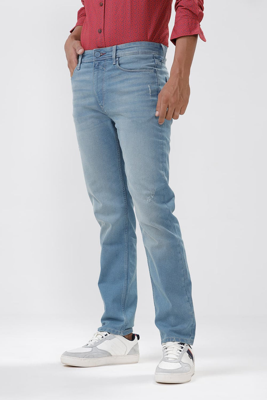 BASICS DRIFT FIT BLUE HEAVEN COTTON POLYESTER STRETCH JEANS