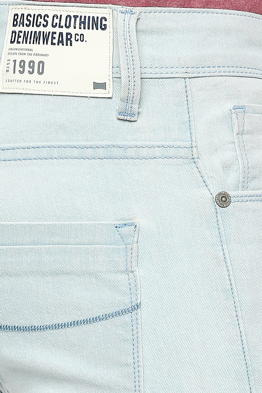 BASICS DRIFT FIT STARLIGHT BLUE COTTON POLYESTER STRETCH JEANS