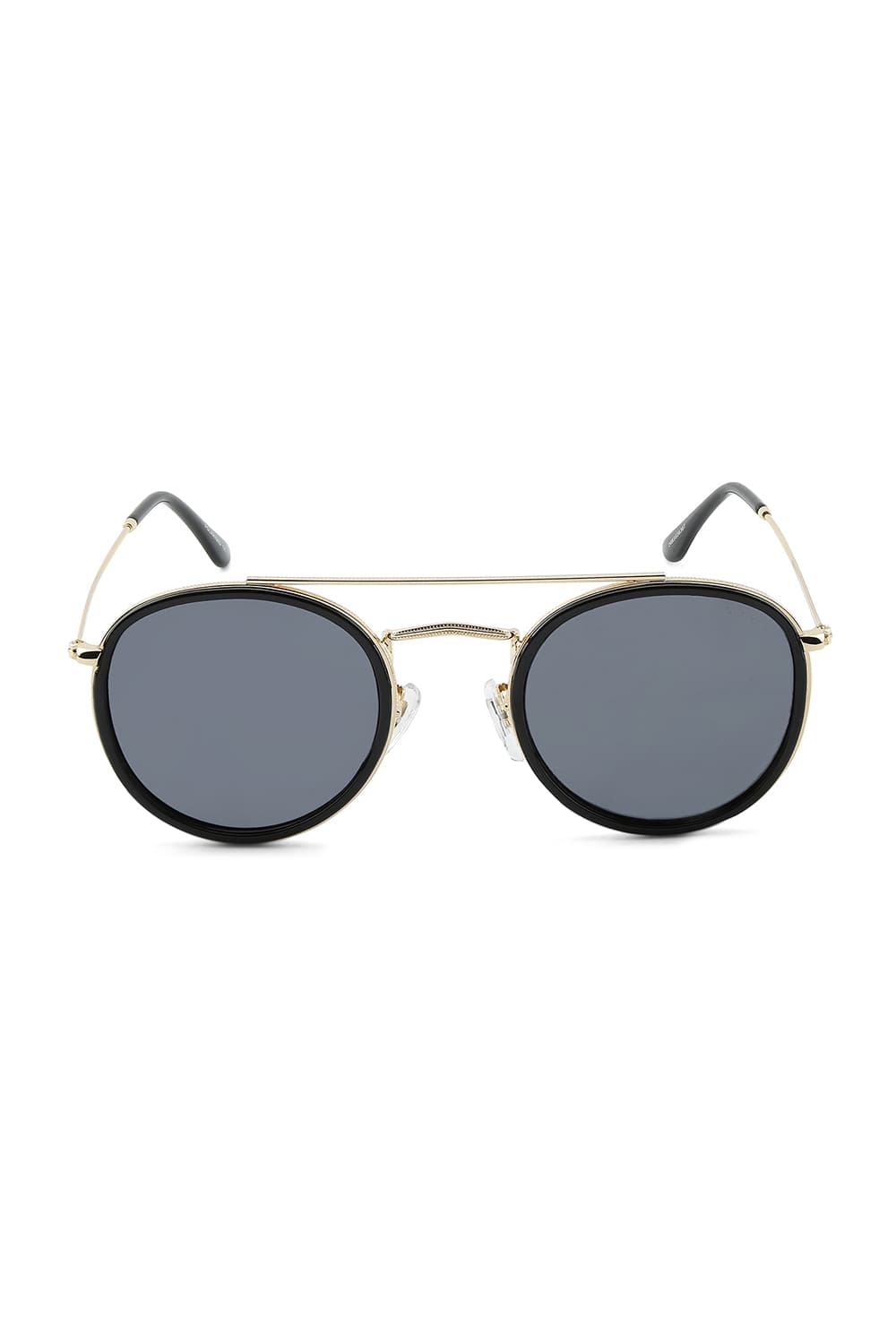 BASICS GREY ROUND POLARISED SUNGLASSES