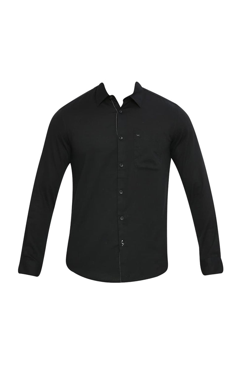 BASICS SLIM FIT COTTON SLUB TWILL SHIRT