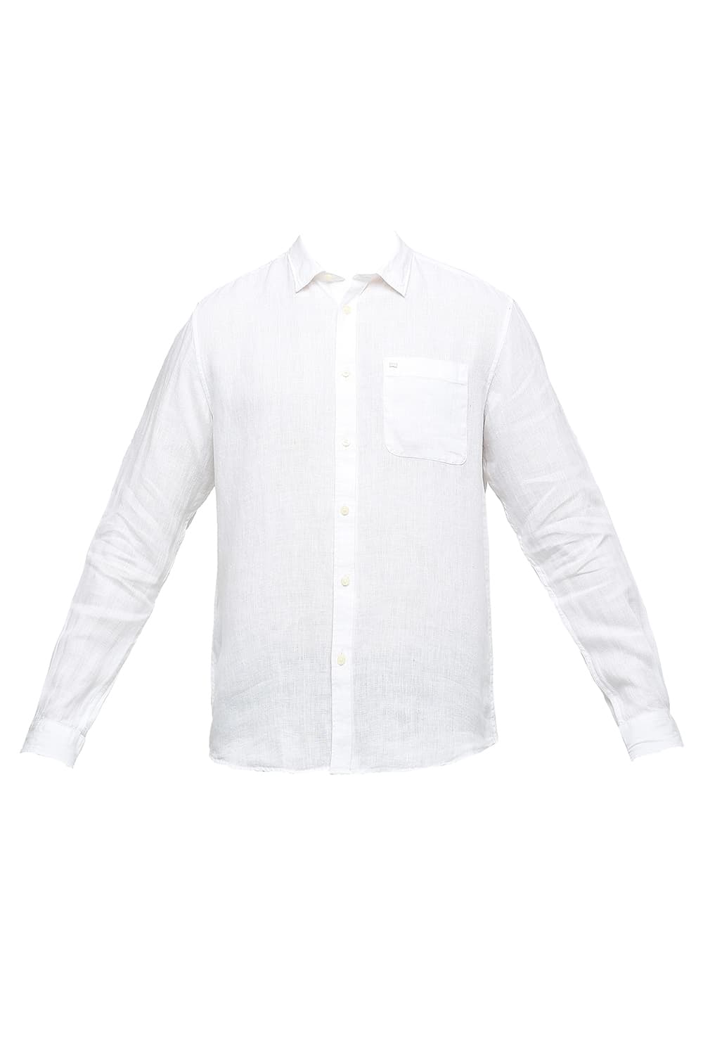 BASICS SLIM FIT LINEN SHIRT