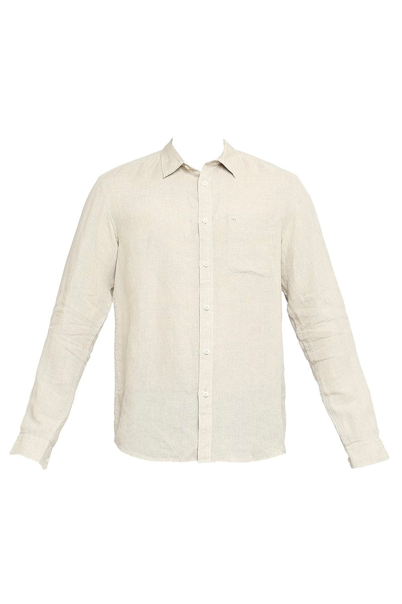 BASICS SLIM FIT LINEN SHIRT