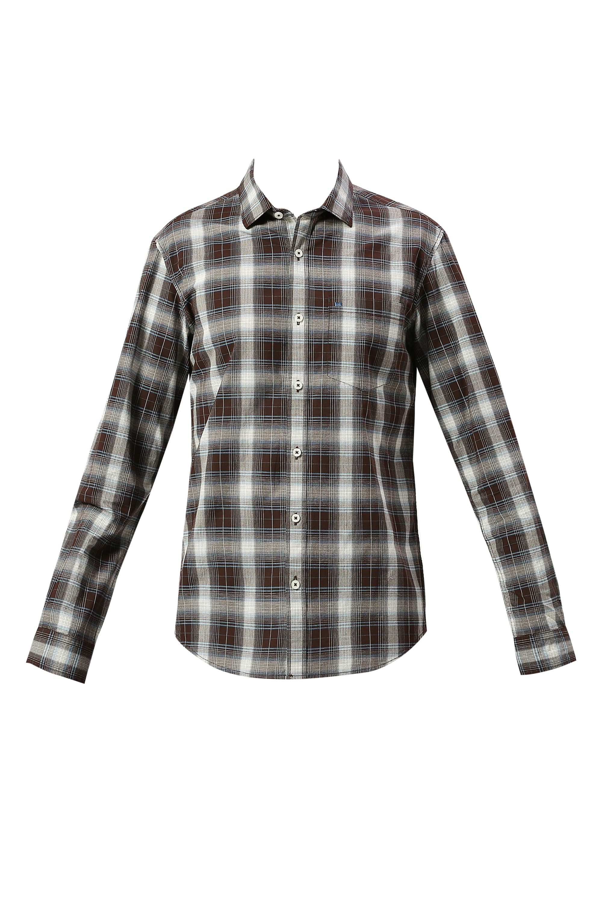 SLIM FIT COTTON FIL-A-FIL CHECKS SHIRT