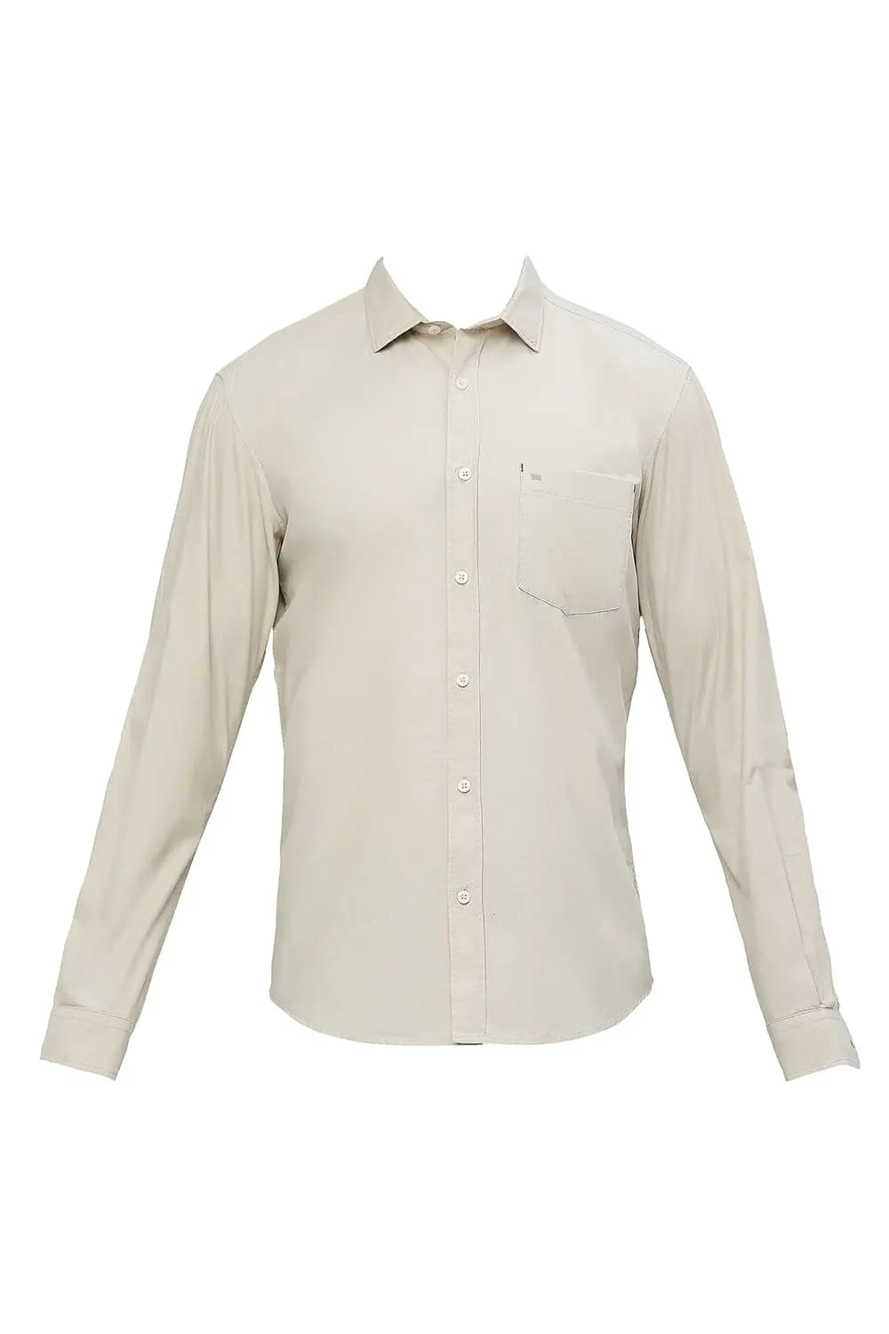 BASICS SLIM FIT COTTON FIL-A-FIL SHIRT