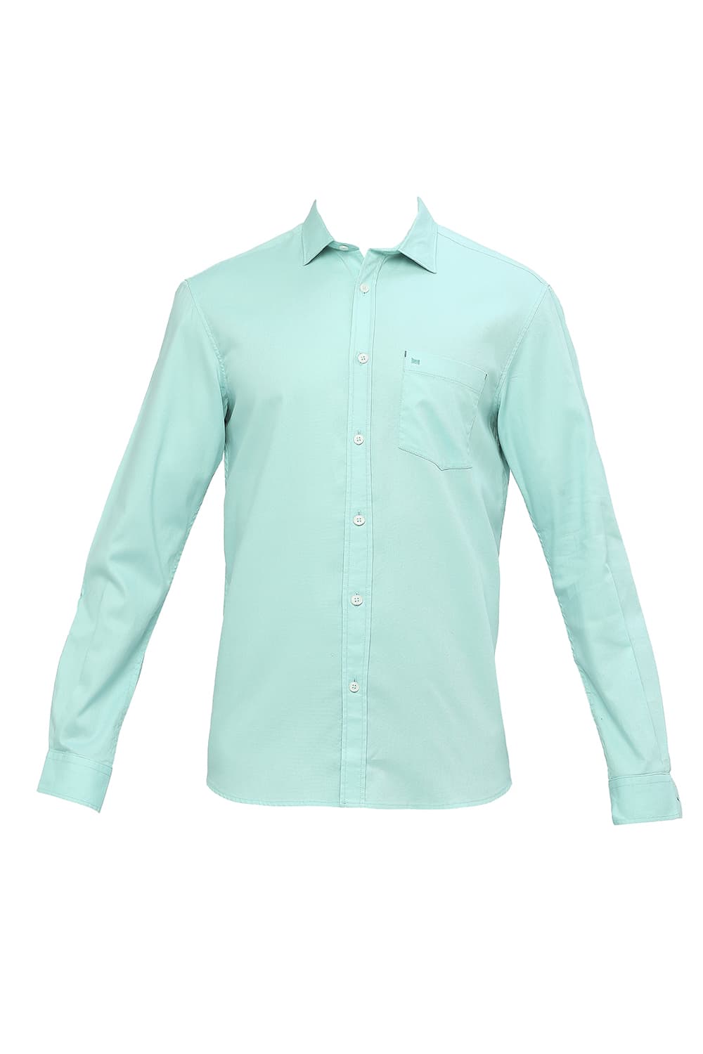 BASICS SLIM FIT COTTON DOBBY SHIRT