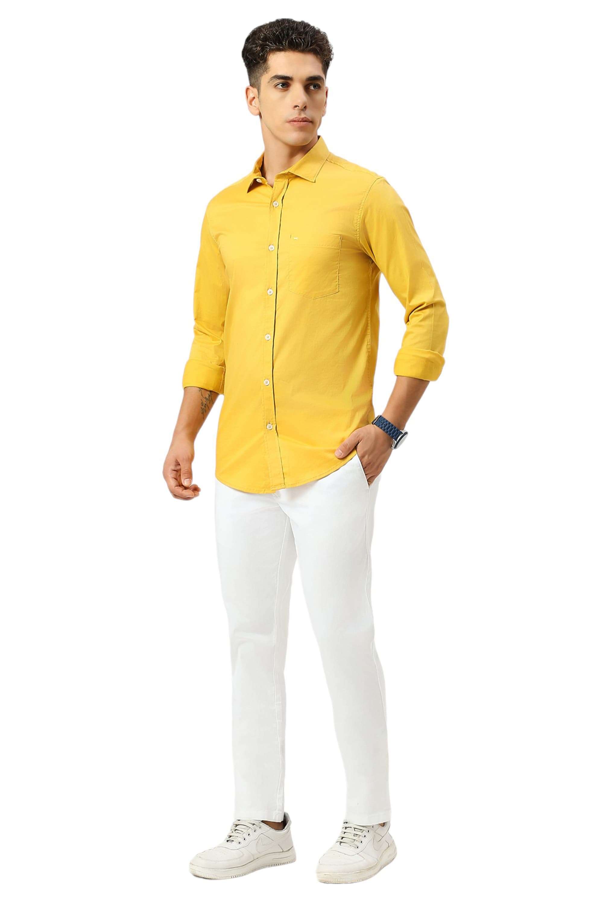 SLIM FIT COTTON TWILL SHIRT