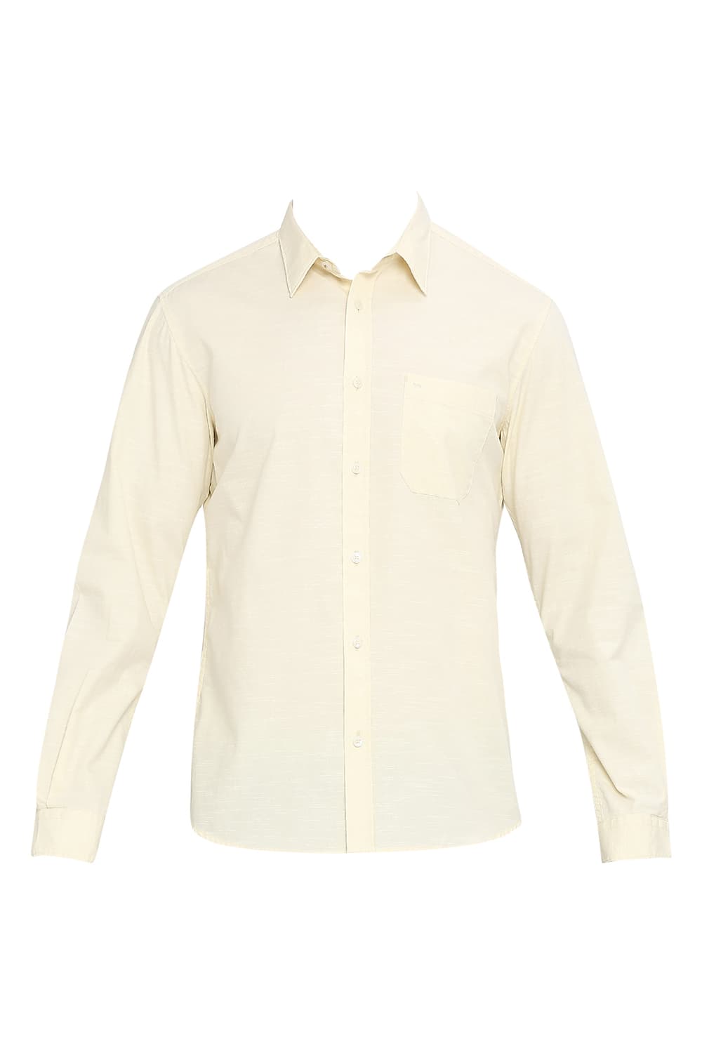 BASICS SLIM FIT COTTON SLUB SHIRT