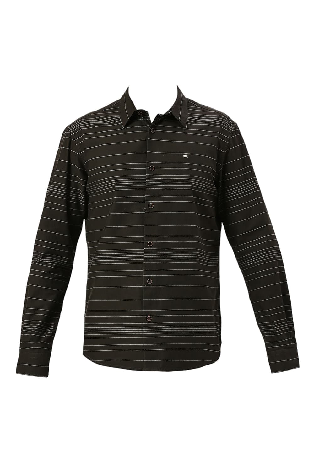 SLIM FIT COTTON GRINDLE STRIPE SHIRT