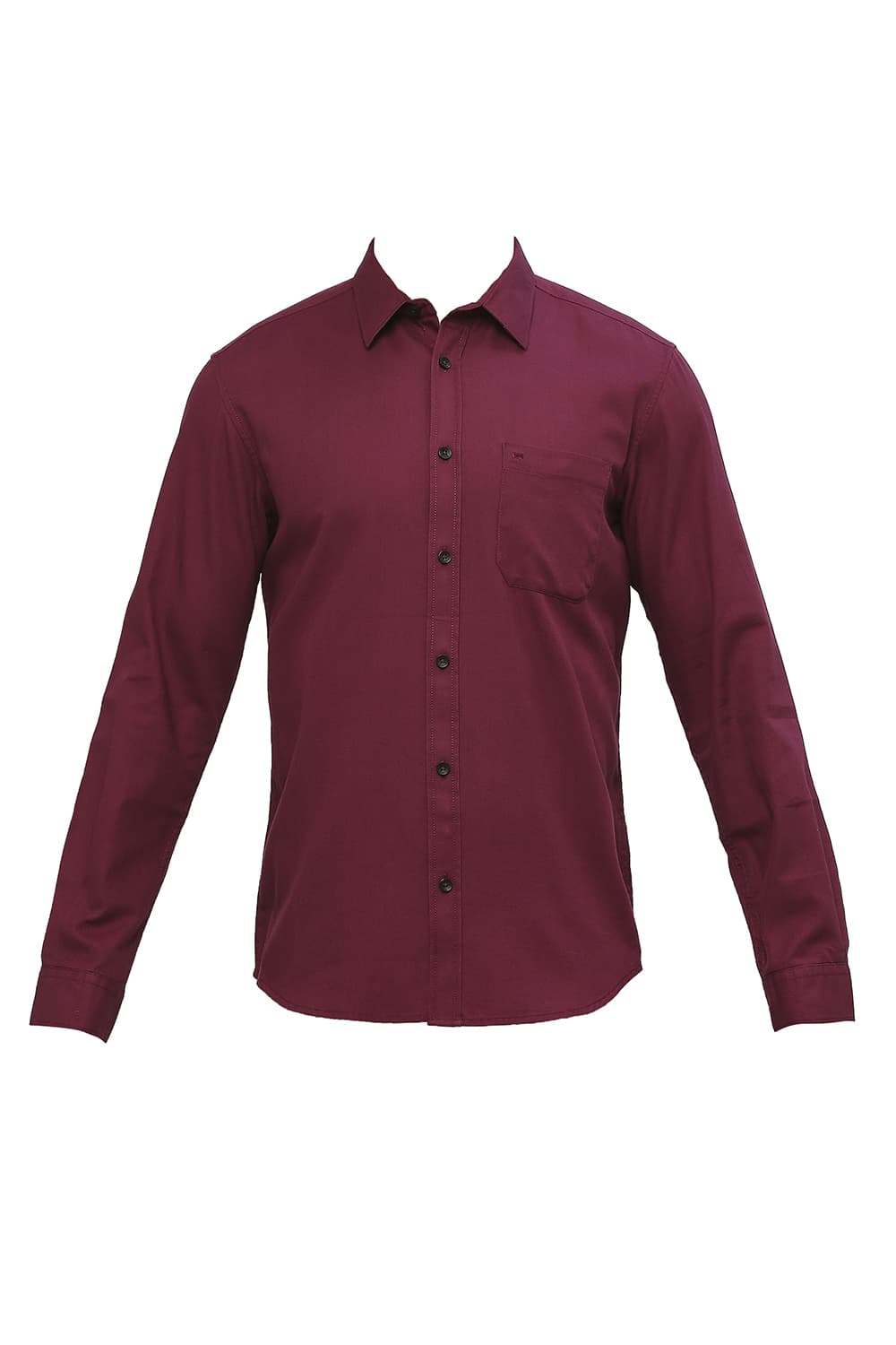 BASICS SLIM FIT COTTON BROKEN TWILL SHIRT