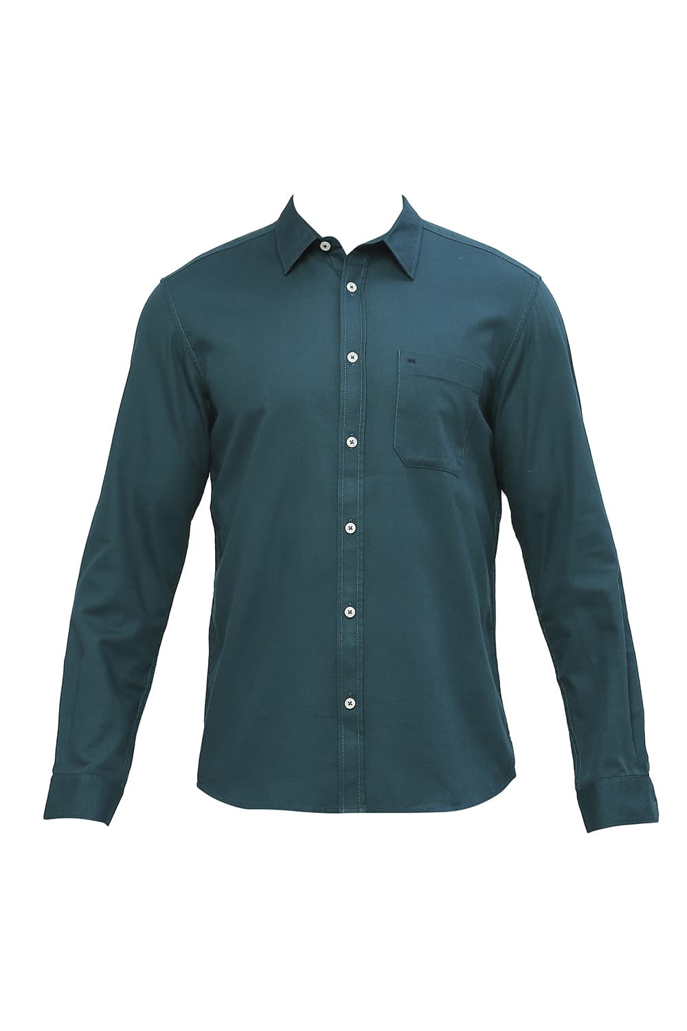 BASICS SLIM FIT COTTON BROKEN TWILL SHIRT