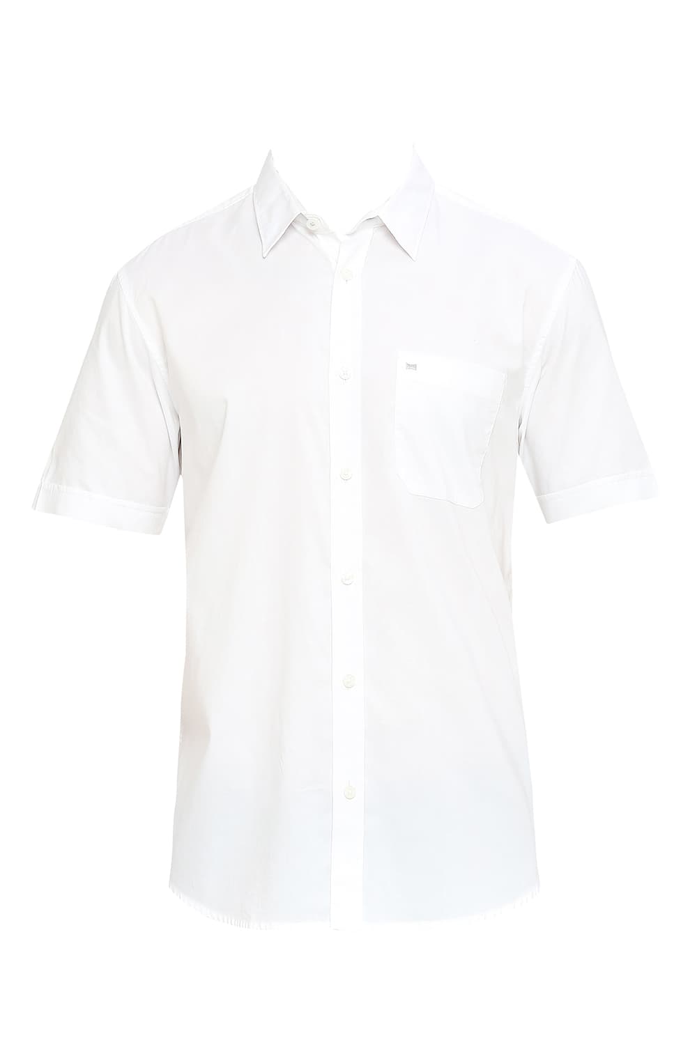 BASICS SLIM FIT COTTON OXFORD HALFSLEEVES SHIRT