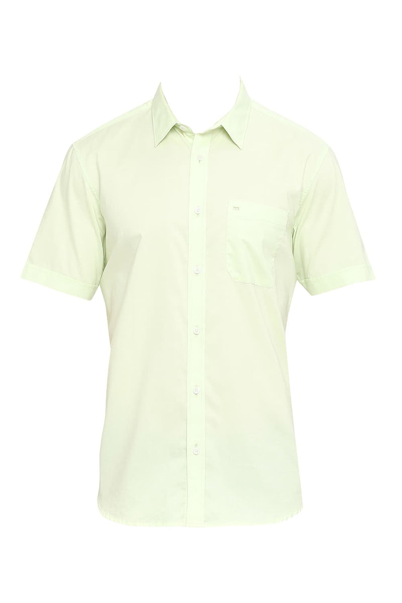 BASICS SLIM FIT COTTON OXFORD HALFSLEEVES SHIRT