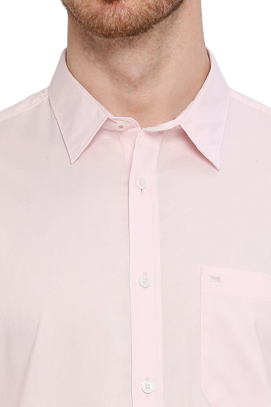 BASICS SLIM FIT CRYSTAL PINK COTTON OXFORD SHIRT