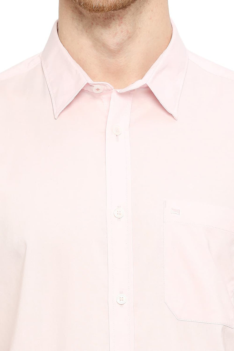 BASICS SLIM FIT COTTON OXFORD HALFSLEEVES SHIRT