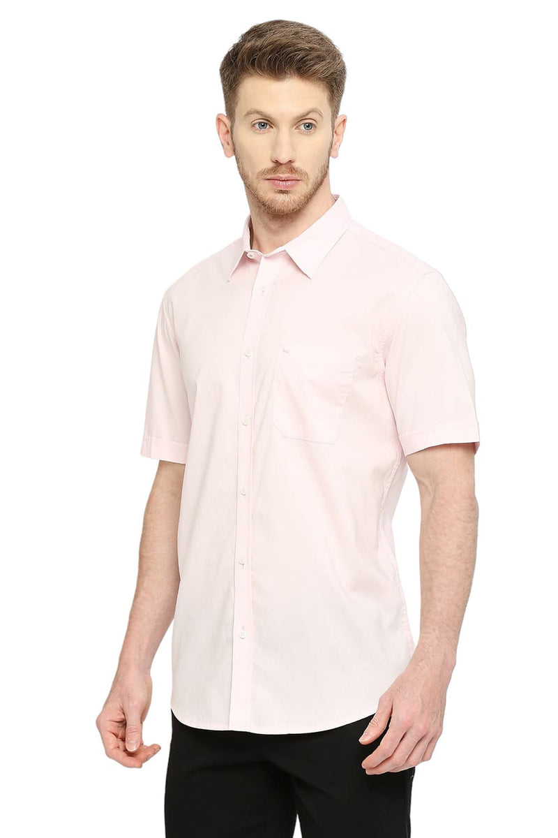 BASICS SLIM FIT COTTON OXFORD HALFSLEEVES SHIRT