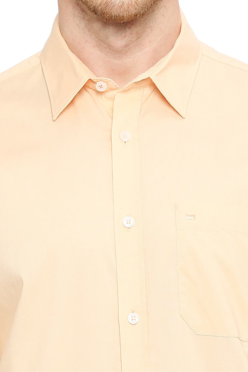 BASICS SLIM FIT COTTON OXFORD HALFSLEEVES SHIRT