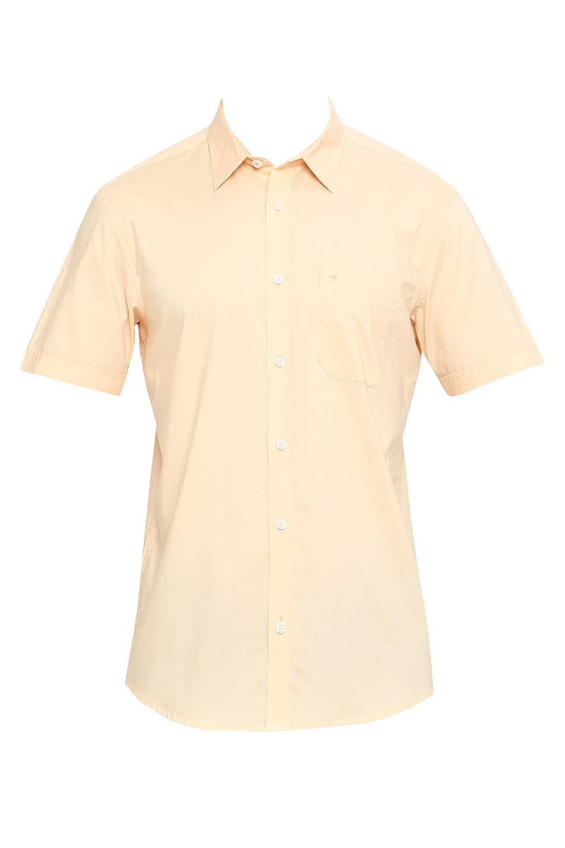 BASICS SLIM FIT COTTON OXFORD HALFSLEEVES SHIRT