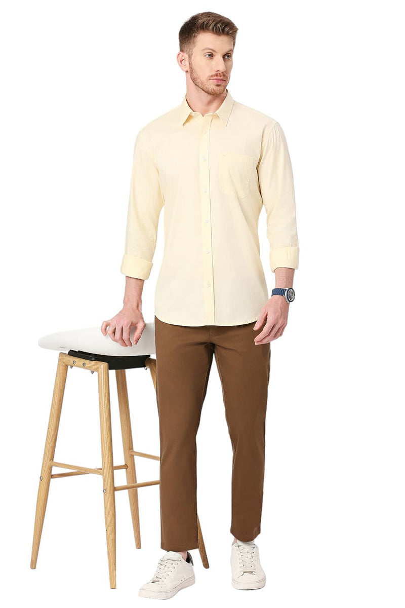 BASICS SLIM FIT COTTON OXFORD SHIRT