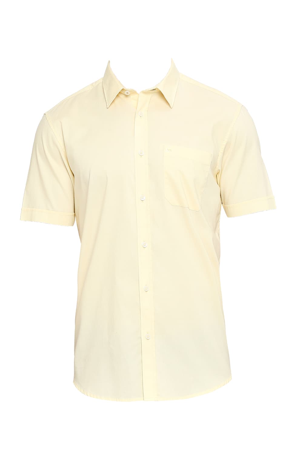 BASICS SLIM FIT COTTON OXFORD HALFSLEEVES SHIRT