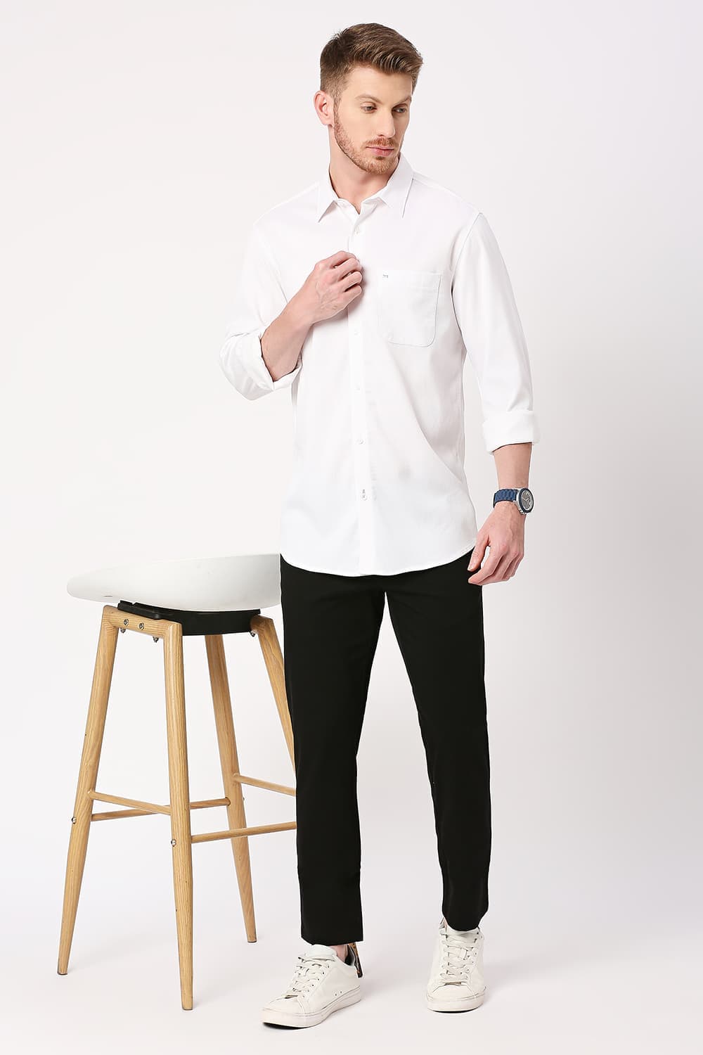 Slim Fit Tencel Polyester Stretch Dobby Shirt
