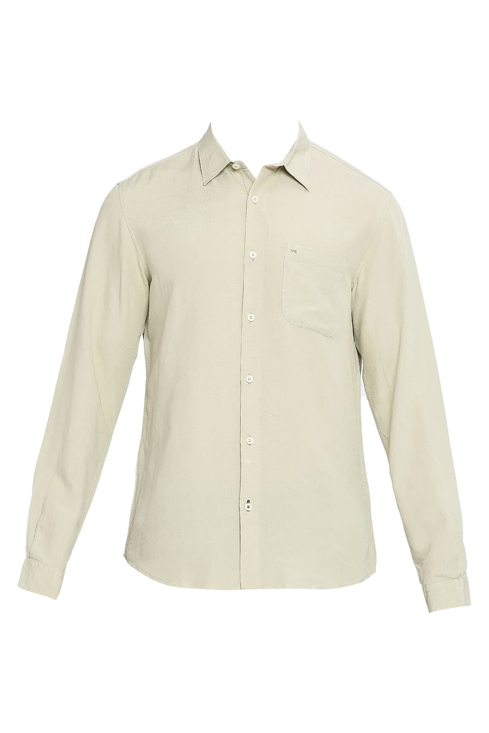 BASICS SLIM FIT VISCOSE LINEN SHIRT