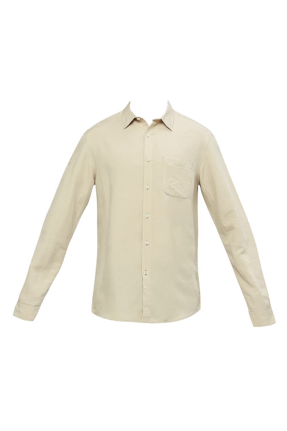 BASICS SLIM FIT VISCOSE LINEN SHIRT