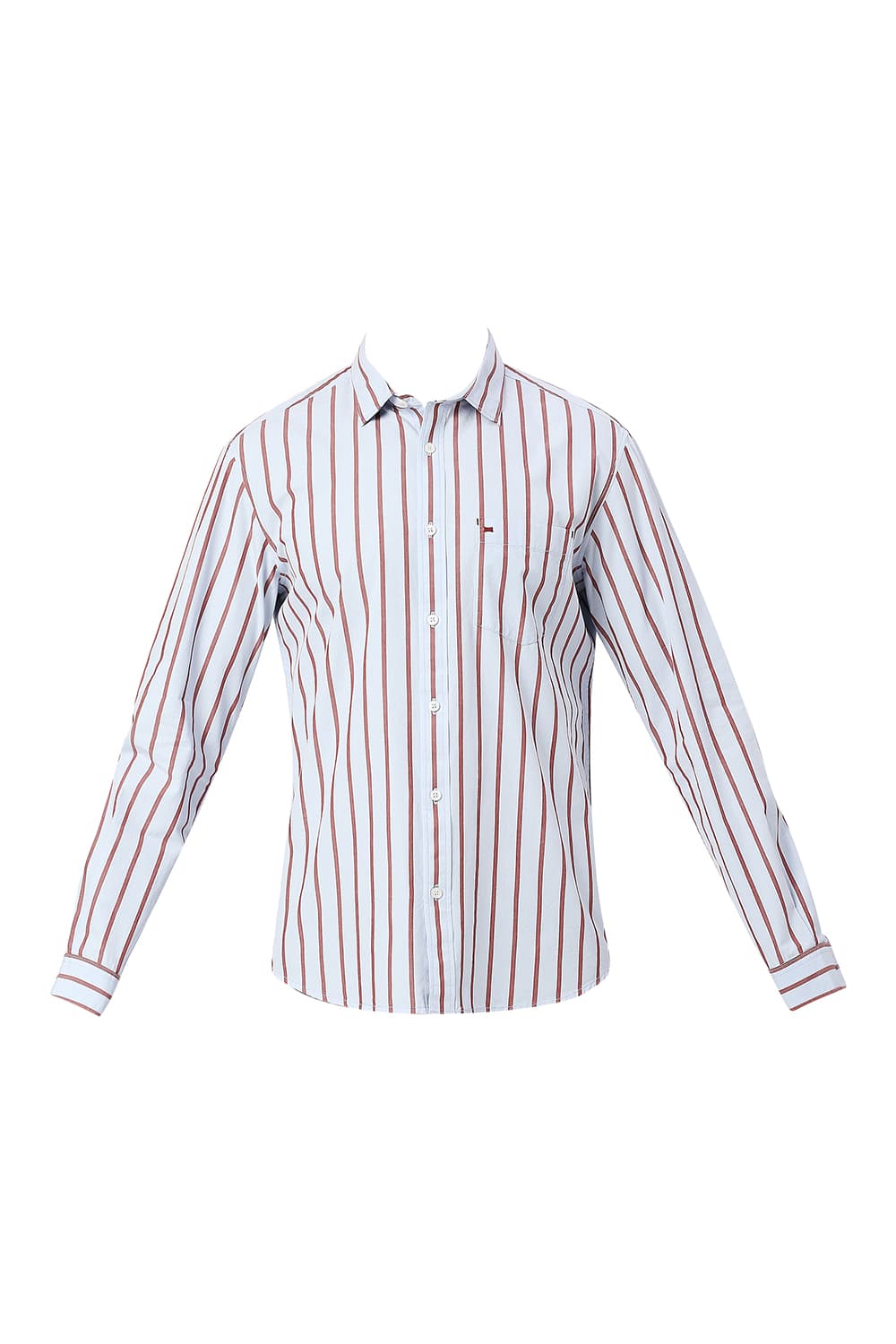 BASICS SLIM FIT COTTON STRIPE SHIRT