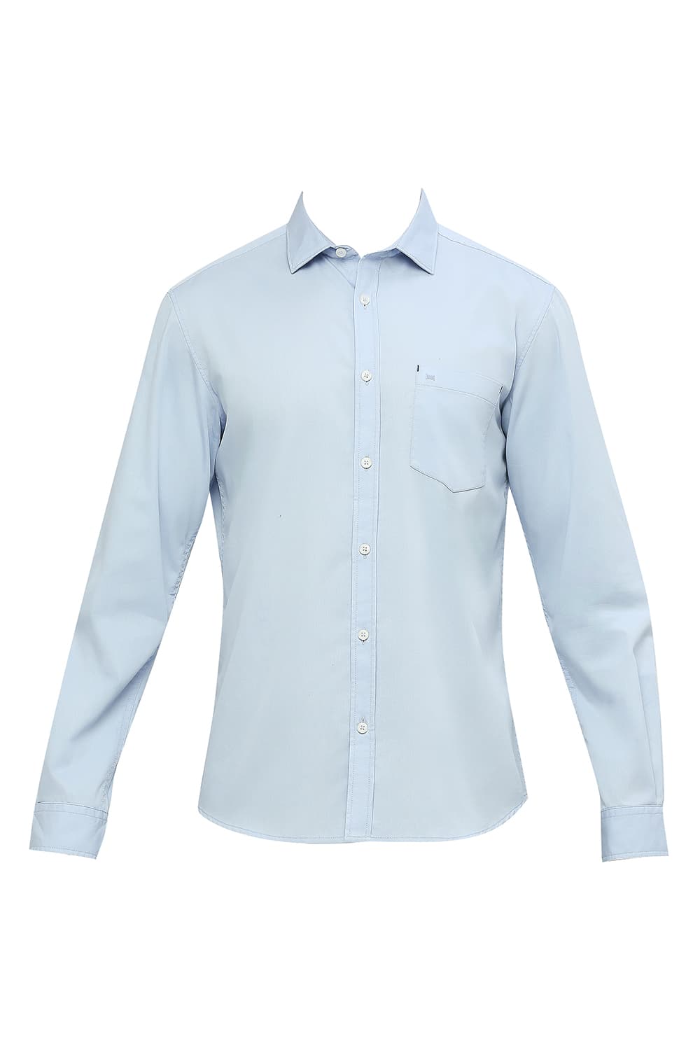 BASICS SLIM FIT COTTON POLYESTER CAVALRY TWILL SHIRT