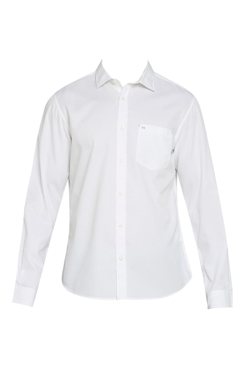 BASICS SLIM FIT COTTON POLYESTER CAVALRY TWILL SHIRT