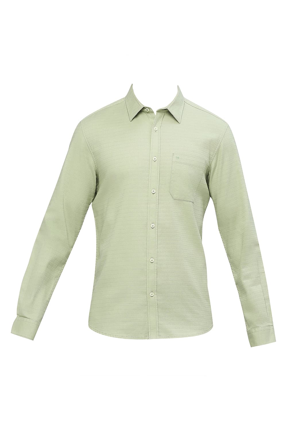 BASICS SLIM FIT COTTON DOBBY SHIRT