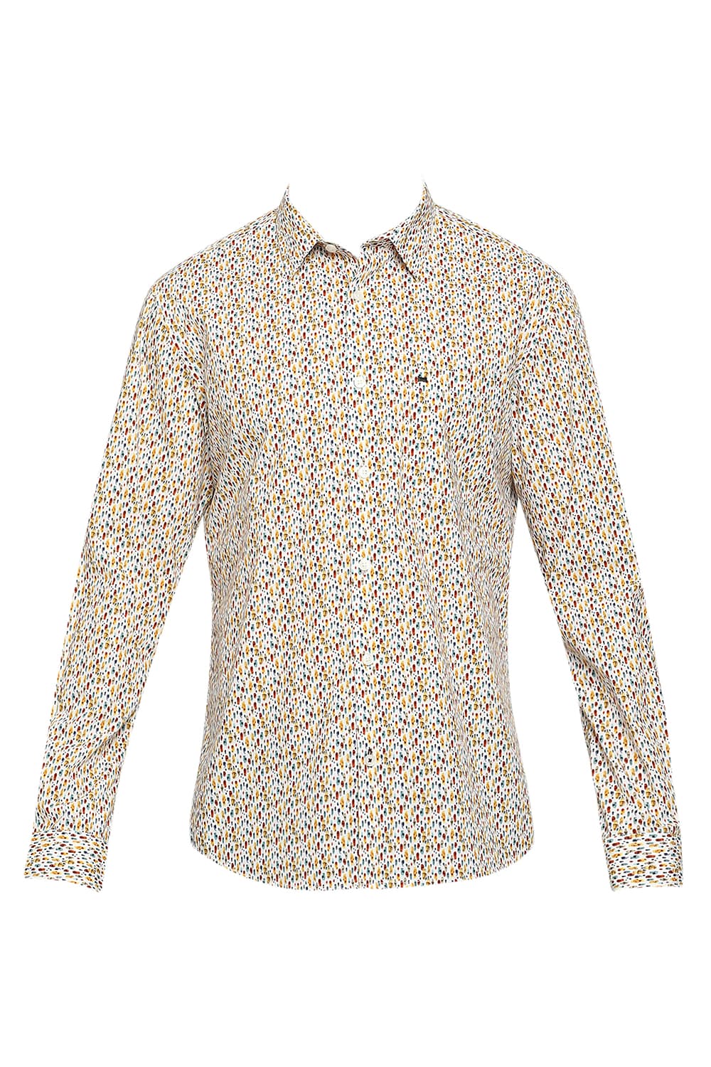 BASICS SLIM FIT COTTON DIGITAL PRINTED SHIRT