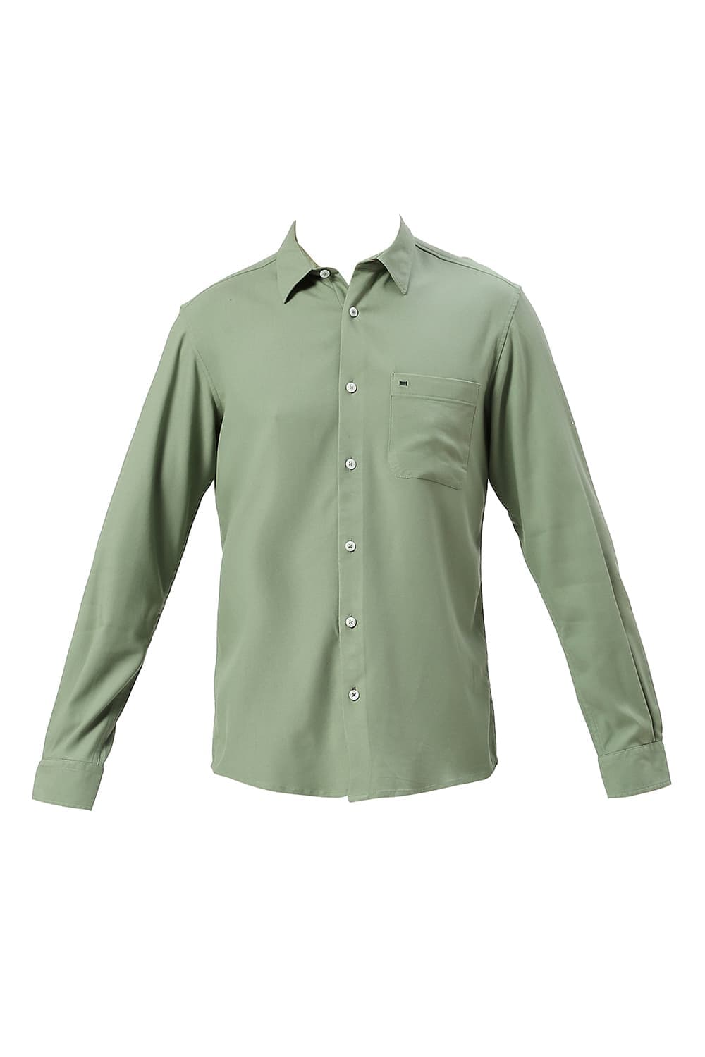 SLIM FIT VISCOSE POLYESTER STRETCH TWILL SHIRT