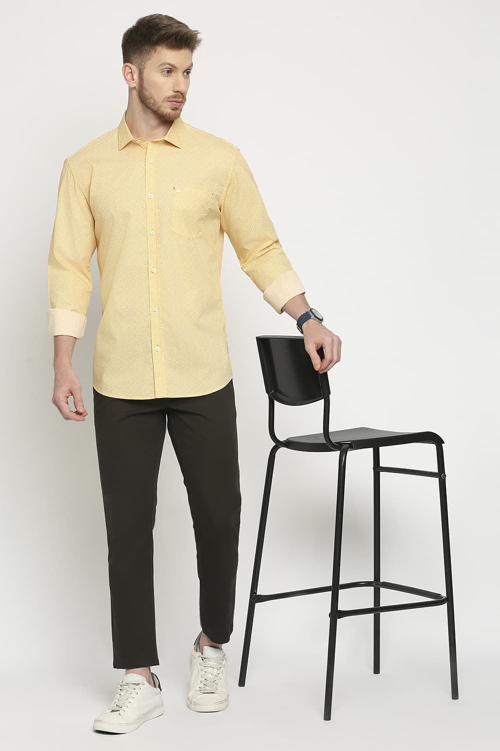 Slim Fit Cotton Poplin Printed Shirt