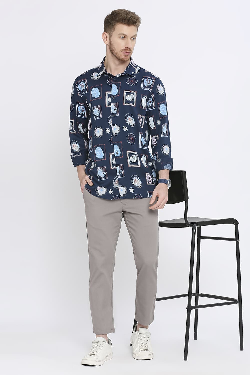 Slim Fit Tencel Printed Shirt