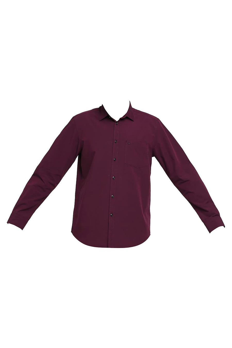 BASICS SLIM FIT AMETHYST PURPLE COTTON FIL-A-FIL SHIRT