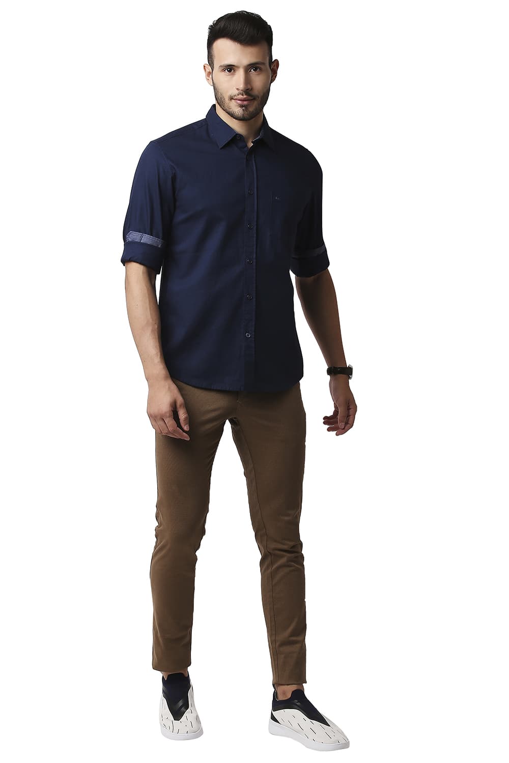 BASICS SLIM FIT CREPE SHIRT