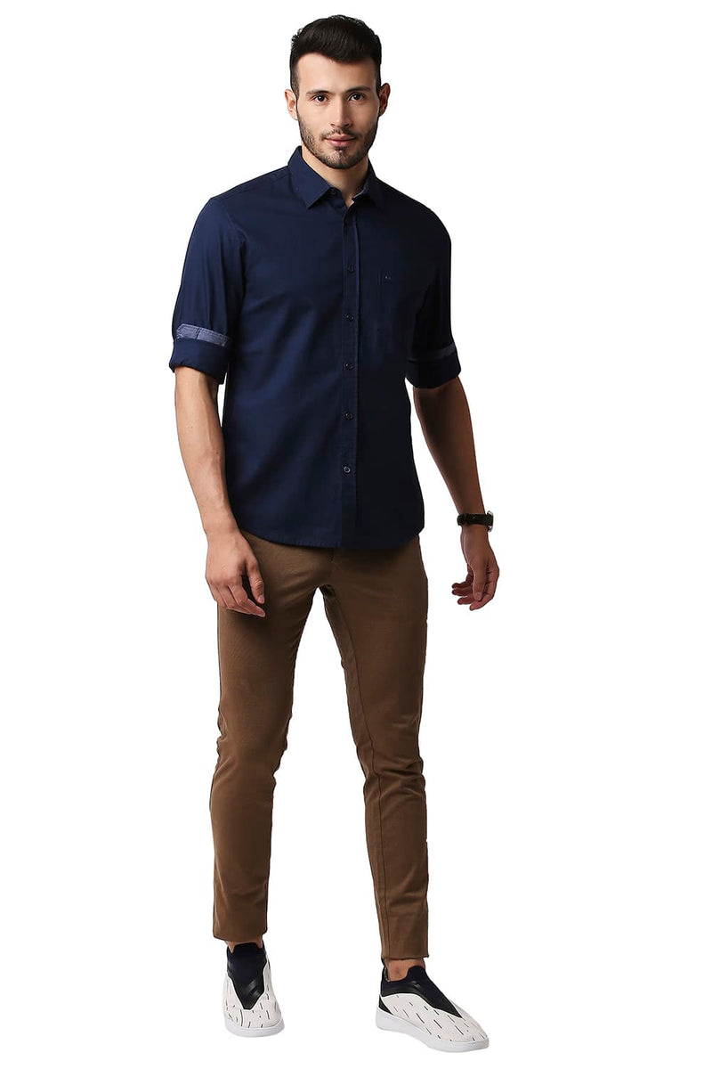 BASICS SLIM FIT CREPE SHIRT