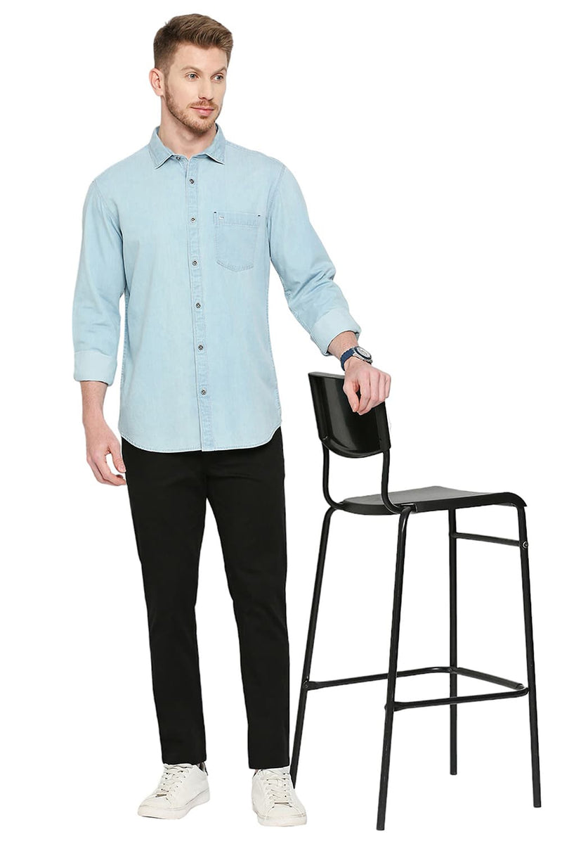 BASICS SLIM FIT COTTON SHIRT