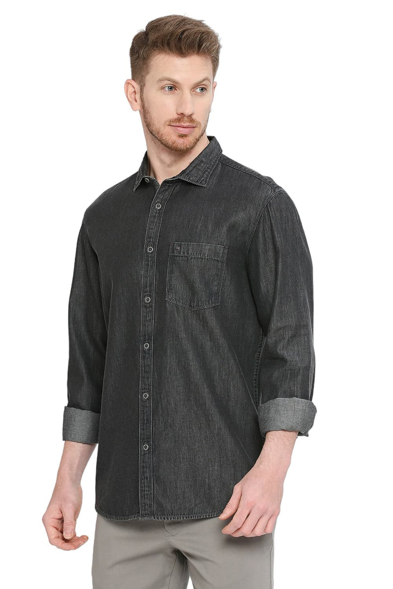 BASICS SLIM FIT COTTON SHIRT