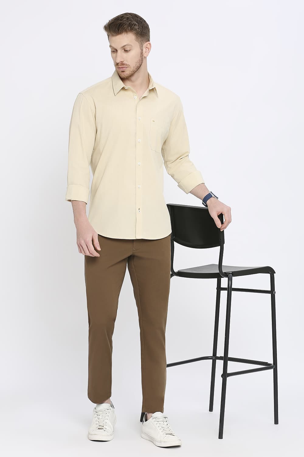 Slim Fit Cotton Polyester Viscose Shirt