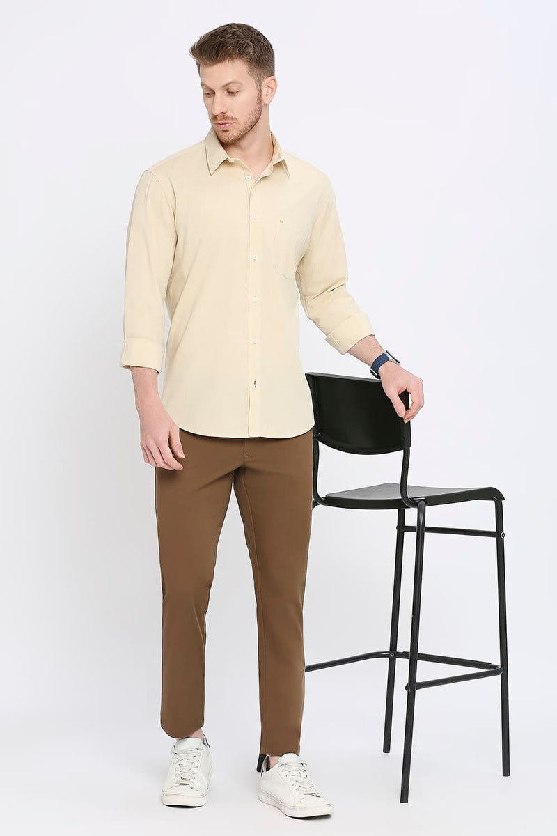 Slim Fit Cotton Polyester Viscose Shirt