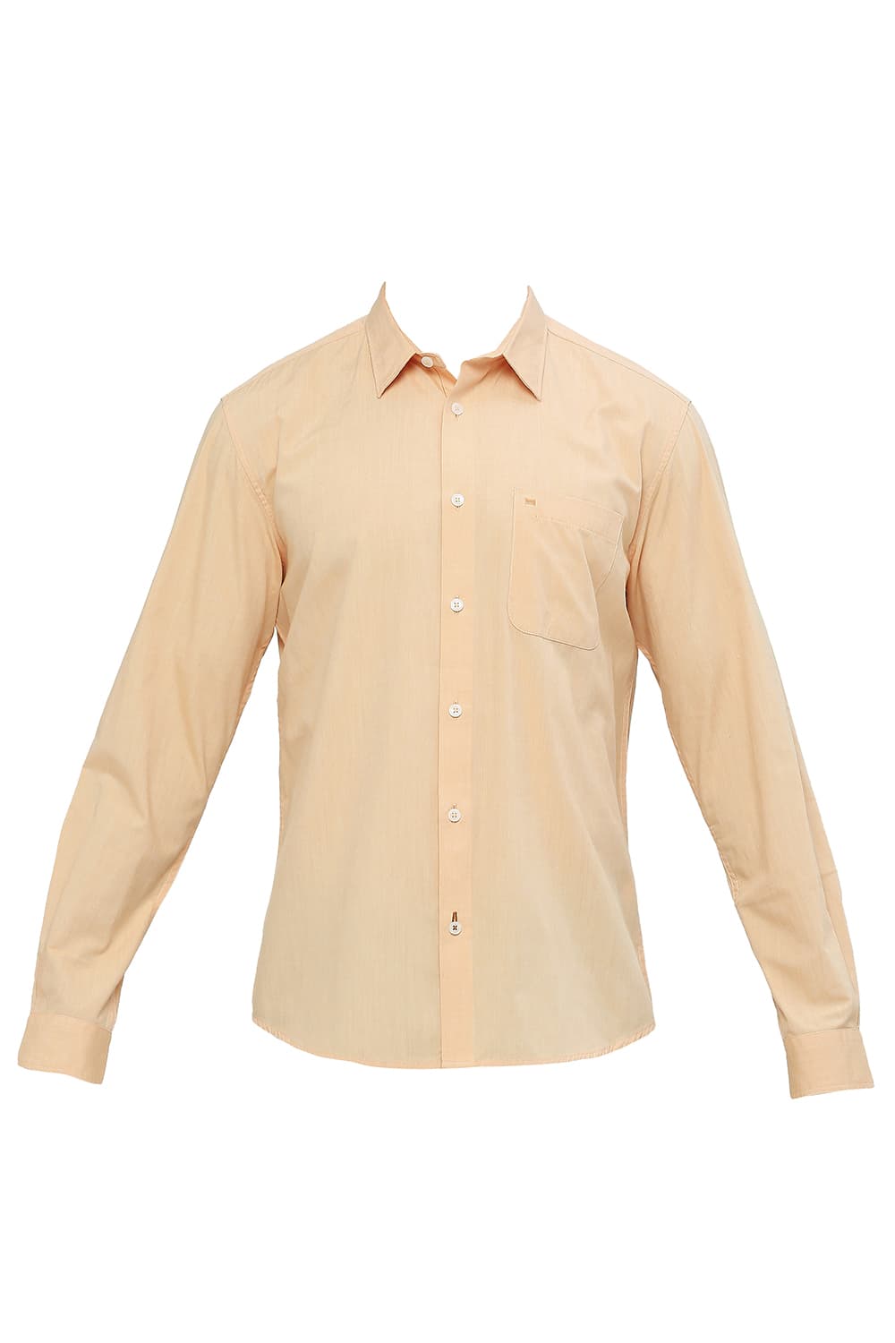 BASICS SLIM FIT COTTON POLYESTER VISCOSE SHIRT