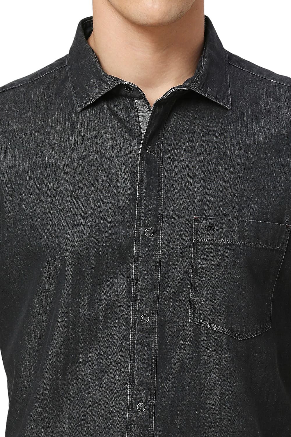 SLIM FIT COTTON SULPHUR HALFSLEEVES SHIRT