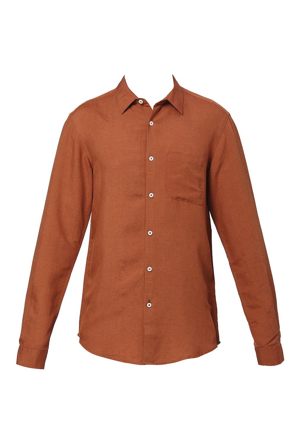 SLIM FIT VISCOSE LINEN SHIRT