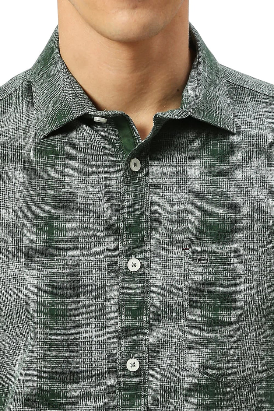 BASICS SLIM FIT MAROON RED COTTON FIL-A-FIL CHECKS SHIRT