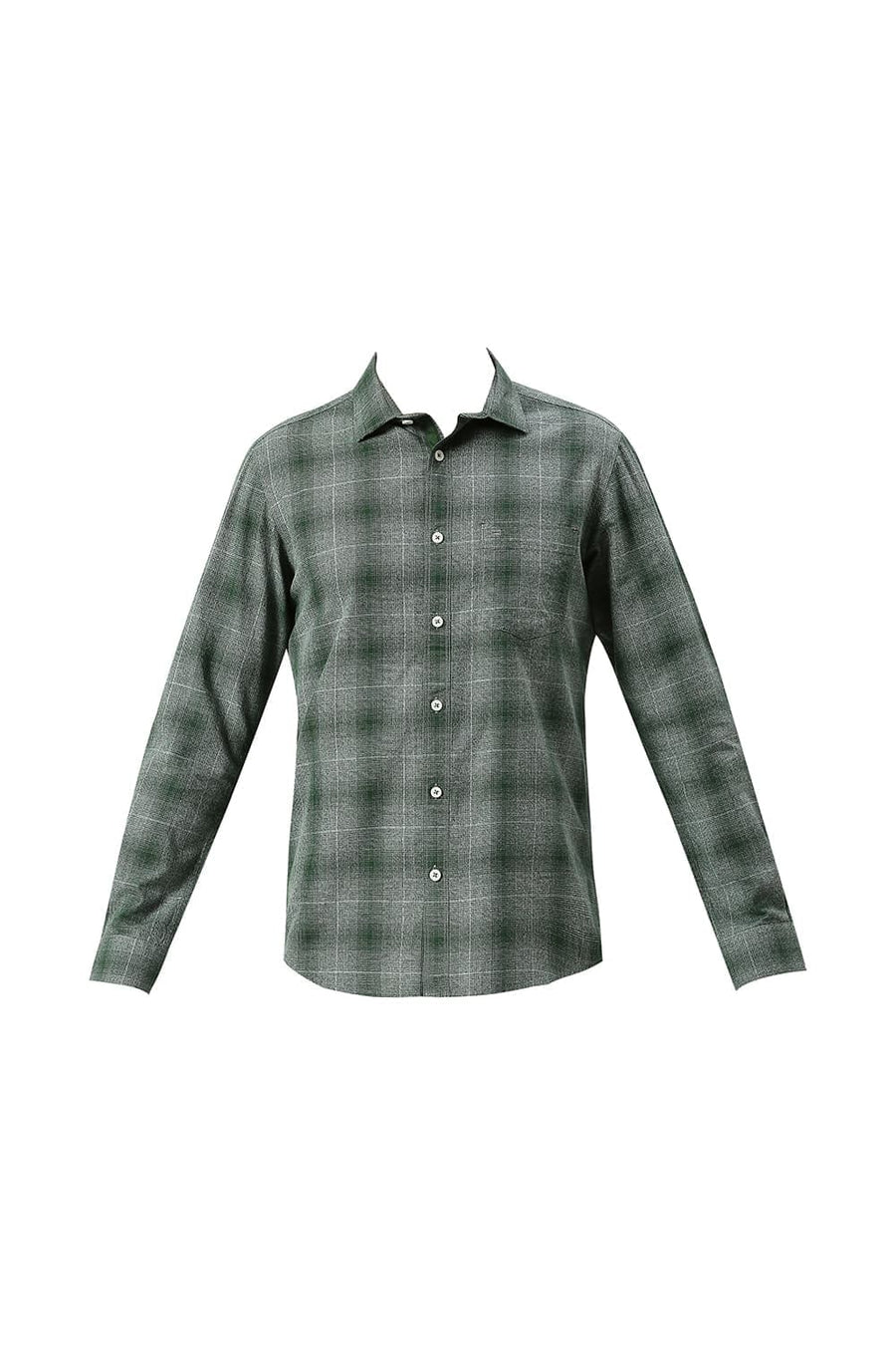 BASICS SLIM FIT MAROON RED COTTON FIL-A-FIL CHECKS SHIRT