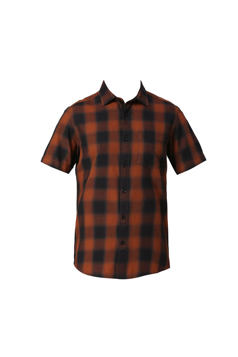 BASICS SLIM FIT PARTRIDGE COTTON TWILL CHECKS HALFSLEEVES SHIRT