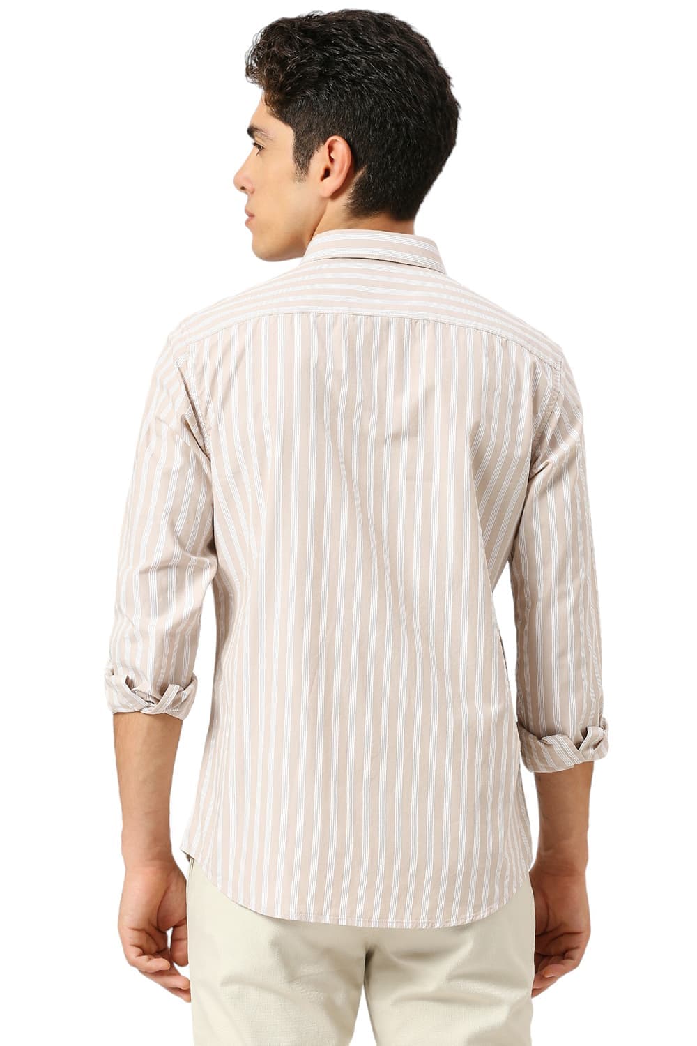 SLIM FIT COTTON STRIPE SHIRT