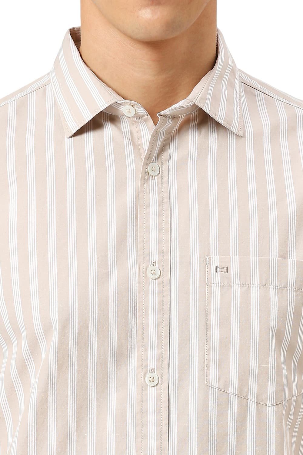 SLIM FIT COTTON STRIPE SHIRT